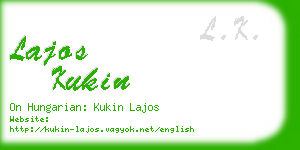 lajos kukin business card